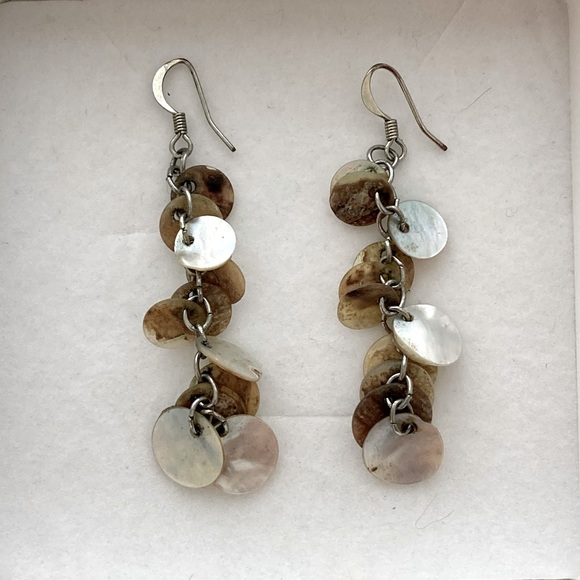 Anthropologie Mother of Pearl Drop Earrings - Picture 2 of 4